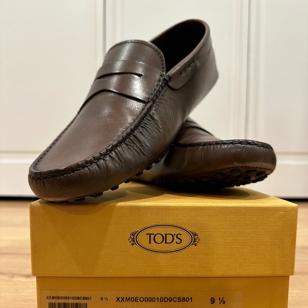 Tod's Men's Calfskin Leather Gommino Driving Shoes